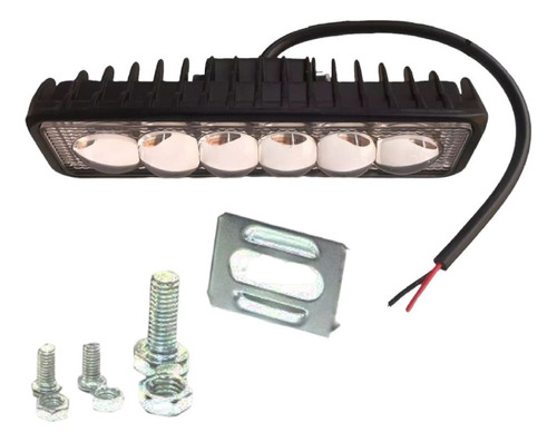 Par Faros Auxiliares Rectangulares Led Con Lupa 12v 24v Cuo