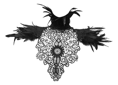 Chal De Plumas Artificiales, Poncho, Capa, Disfraz De