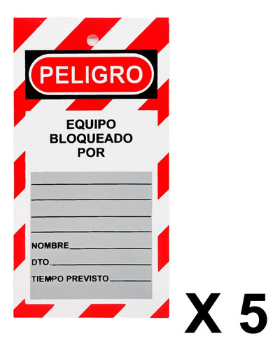 Cartel Tarjeta Peligro 8x 14 Cm North De Honeywell X 5