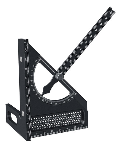Regla De Medición Multiángulo 3d De Carpintero, Negro
