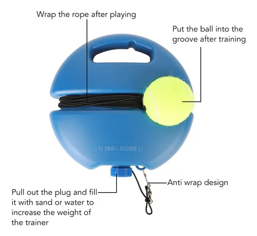 Entrenador De Tenis Individual Portátil Con Estructura De