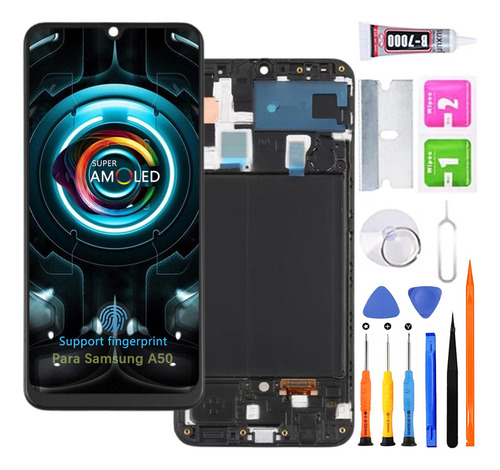 Pantalla Para Samsung A50 A505f A505u Oled Con Marco