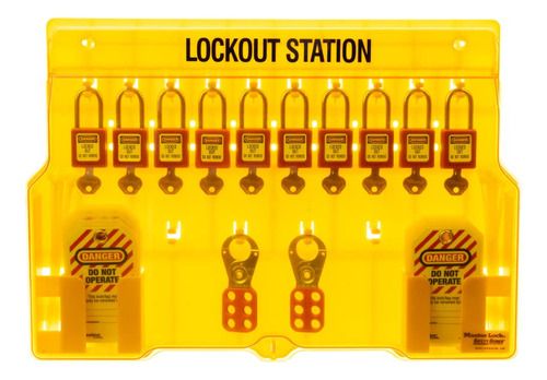 Master Lock Estacion De Bloqueo De 10 Paquetes Con Cubierta