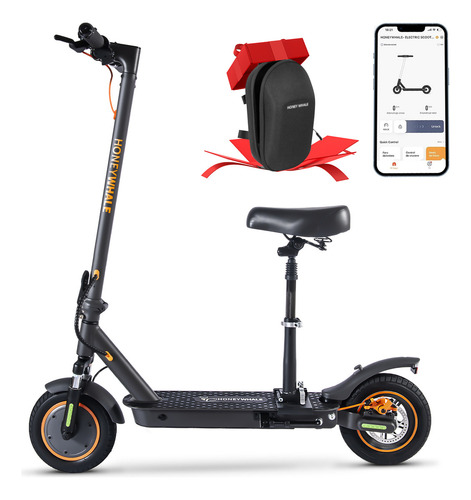 Honeywhale M2 Max-b Patinete Elétrico Dobrável Para Adultos Com Banco, 500w Scooter Elétrica, 32 Km/h Velocidade Máxima, 32km Autonomia Máxima, Patinete Juvenil Com Aplicativo Bluetooth 36v 10ah)