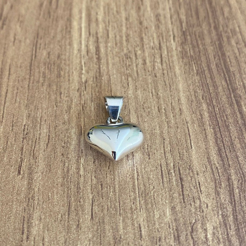 Imagen 4 de 10 de Dije De Plata Ley .925 Corazón Abombado Mujer Agálea Joyería