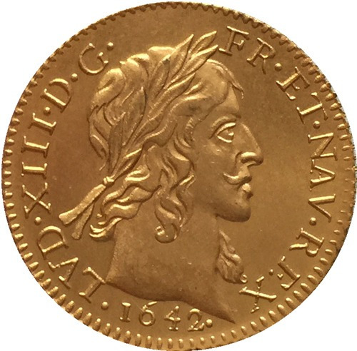 Moeda De Ouro França Luis Xiii 1642 24 K