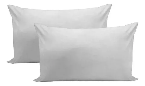 Pack de 2 fundas de almohada de algodón egipcio gris 300 Hilos 85x50 cm