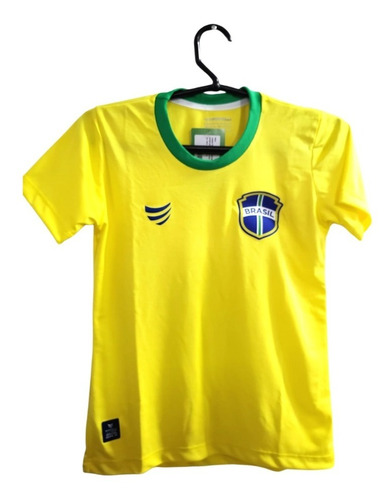 Camisa Feminina Azul Brasil Prata Torcer Copa Do Mundo 2022