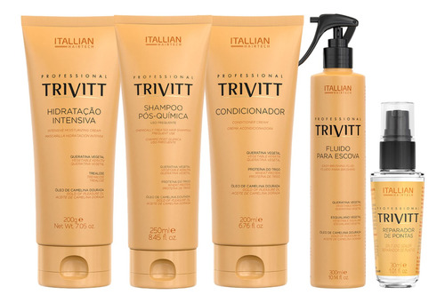 Kit Trivitt Itallian Color Shampoo Fluido Reparador Mascara