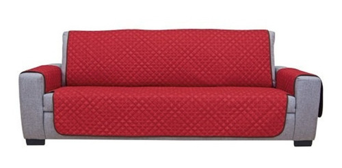 Protector De Sillon Sofa Marsala Doble Vista Rojo / Chocolate Vianney