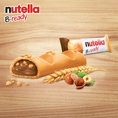 Galleta Crujiente Rellena Nutella Ferrero B-ready 15 Piezas