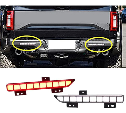 Luz Reflectora Led Parachoque Trasero Para Ford Raptor F-150