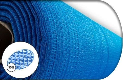 Polisombra Azúl Constructex 35% X 4mts Ancho X 10 Mts L.
