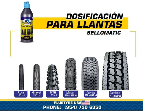 Imagen 2 de 10 de Líquido Sellante Tubeless / Antipinchazos Plustyre * 1000 Ml