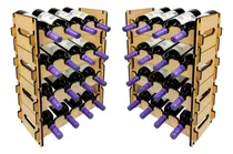 Comprar Cava Vino Madera Apilable 4 Botellas Vinoteca Bodega Vino