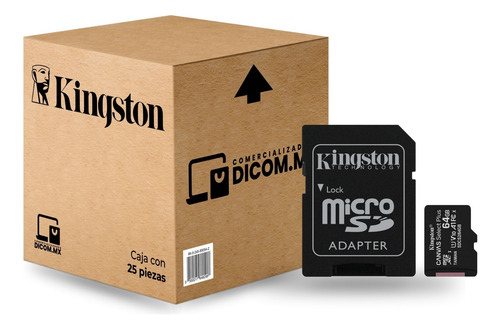 25 Pack Mayoreo - Memoria Micro Sd 64gb Kingston Canvas