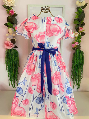 Vestido De Festa Floral Branco Petit Cherie Sea Wish 21434