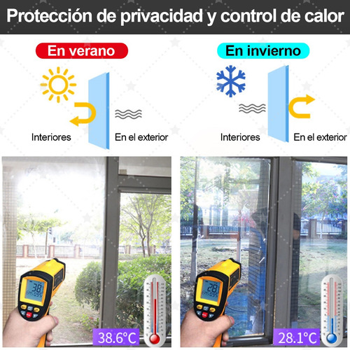 Película Espejo Privacidad Para Ventana Antirayas 10m X 50cm