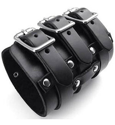 Imagen 1 de 4 de Jajafook Pulsera Ancha De Pulsera De Cuero Genuino De 3