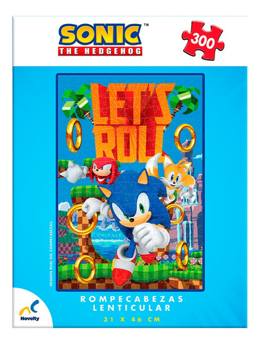 Rompecabezas Sonic 3d Lenticular 300 Piezas