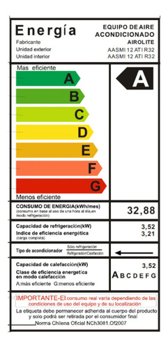 Aire Acondicionado 12.000 Btu Inverter R32 - Airolite