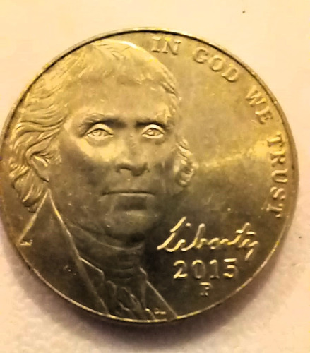 5 Cents De Dólar Thomas Jefferson - Monticello 2015 Usa