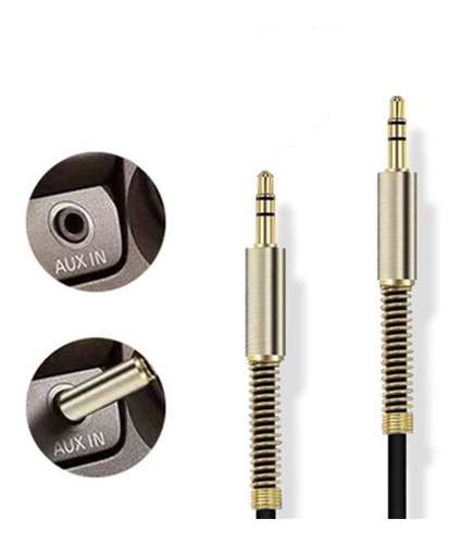 Imagen 2 de 3 de Cable Auxiliar 3.5mm Audio Stereo Plug And Plug Wuw 1 Metro