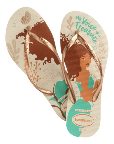 Chinelo Havaianas Kids Slim Princesas Disney