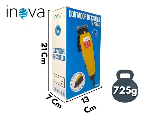 Aparador De Barba Inova Maq662 Cor Amarelo 110v/220v