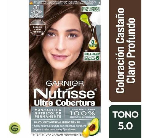 Tinte Garnier Nutrisse Tono 50 Castaño