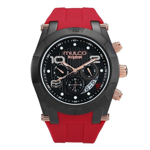 Reloj Mulco Hombre Kripton Mw54828065 Rojo Negro Original