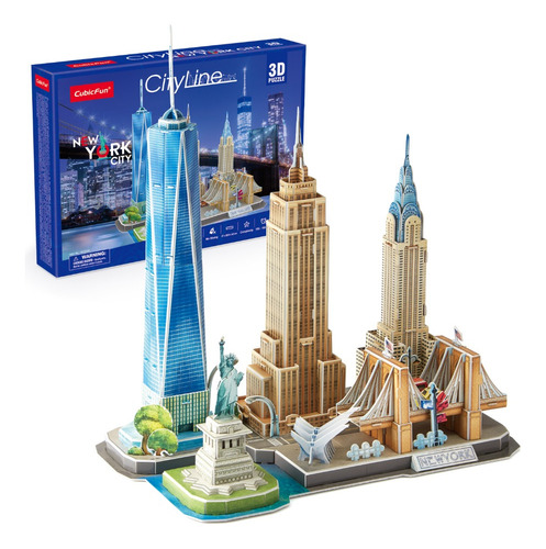 Rompecabezas En 3d Cityline Nueva York - 123 Pzs  3d Puzzle