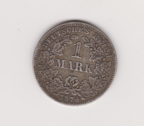 Moneda Alemania 1 Marco Año 1874 G Plata Muy Bueno