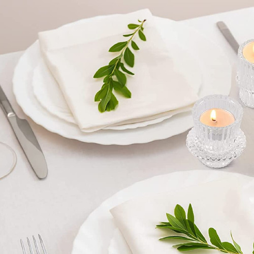 10 Castiçal De Vidro Cônico Decorativo Para Velas Tealight Cor Transparente