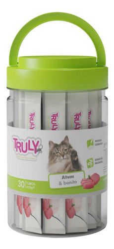 Truly Petisco Cremoso Gatos Sabor Atum E Bonito C/30 Tubos