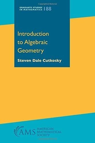 Libro: Introduction To Algebraic Geometry (graduate Studies