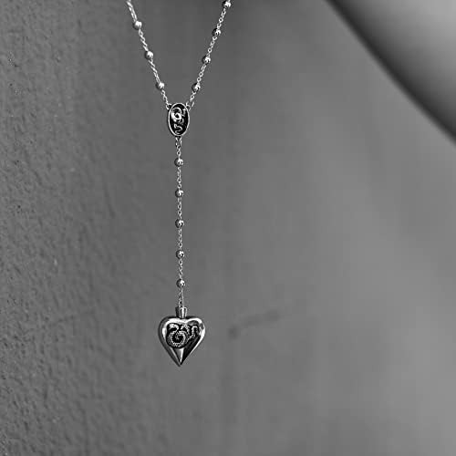 Collar De Alijo Estilo Ldr De Rosa Sagrada En Forma De Coraz