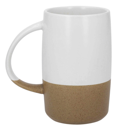 Taza De Céramica Bicolor, Con Parte Inferior Texturizada