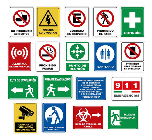 Señalamientos A Elegir Seguridad Protección Civil Calibre 40