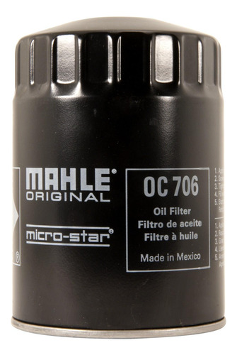 Filtro Aceite Mahle F-250 4.9 1972 1973 1974 1975 1976 1977