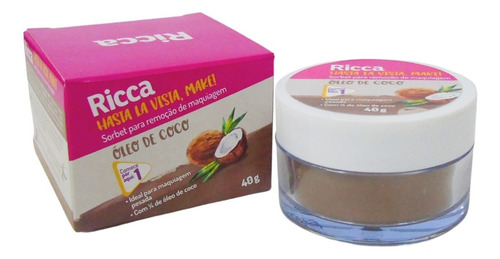 Sorbet Remoção De Maquiagem Belliz Ricca Óleo De Coco 40g