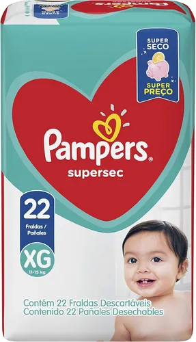 Fralda Descartável Pampers Super Sec - Diversos Tamanhos