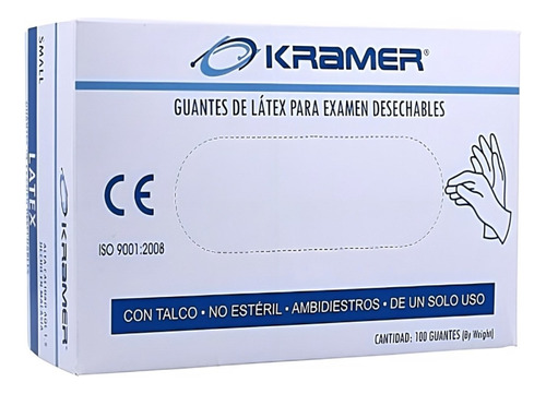 Guantes De Latex Para Examen Kramer ® Caja X 100 Unds Talla L