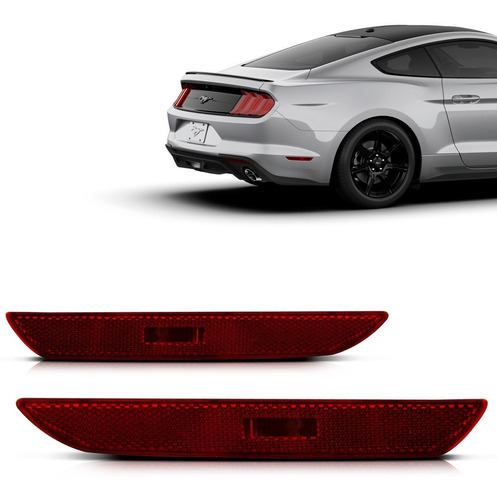 Par Refletor Parachoque Traseiro Mustang 2018 19 20 Lateral