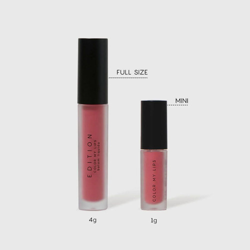 Mini Batom Líquido Rosa Matte Color My Lips Hype Océane