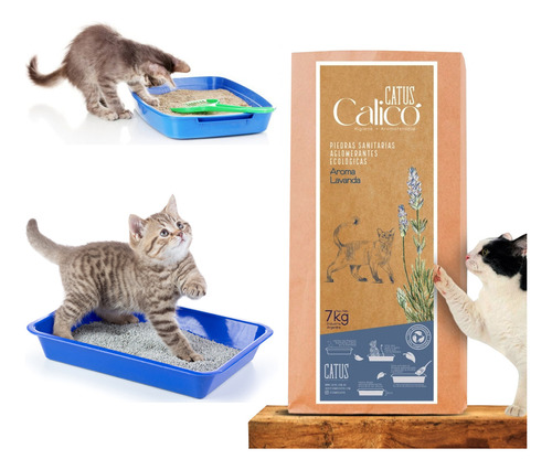 Piedritas Aglomerantes Gatos Catus Lavanda 7 Kg Premium