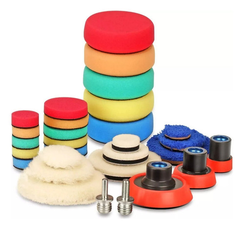 Xt Kit De Esponjas Para Pulir Auto De 3 Tamaños 29 Piezas