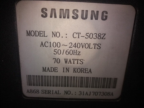 Imagen 5 de 10 de Televisor Convencional Samsung