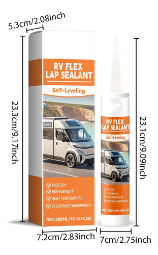 Sellador De Techo De 300 Ml, Sellador Autonivelante, Sello D