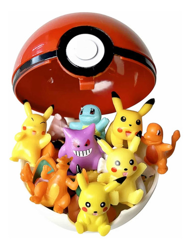 Pokebola + 24 Figuras Pokémon De 2 A 3 Cm, Sin Repetir